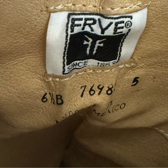 Frye Tall Black & Brown Leather Riding Style Boots Women’s 6.5 - Picture 4 of 9